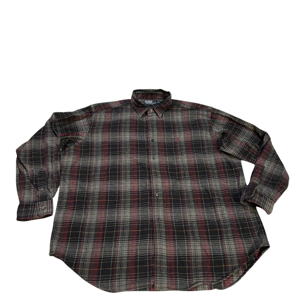 Polo Ralph Lauren Marlowe XL Plaid Flannel Long Sleeve Button Up Shirt
